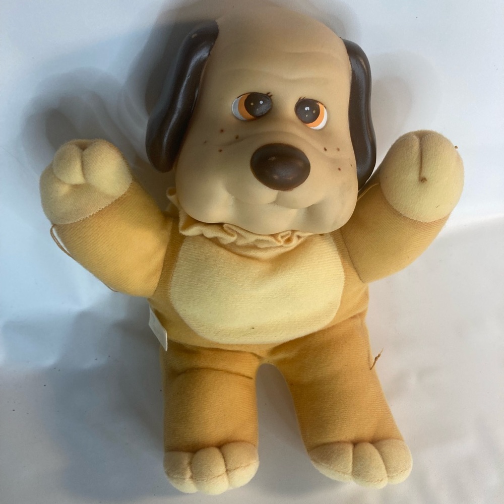 Soma Traders Ltd Rare Squeaky Dog Rubber Face Stuffed Animal Plush